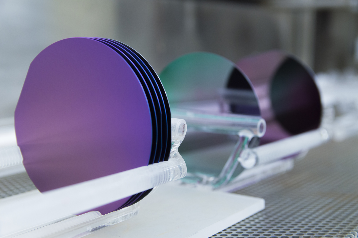 Vibrant Colors on Silicon Wafers