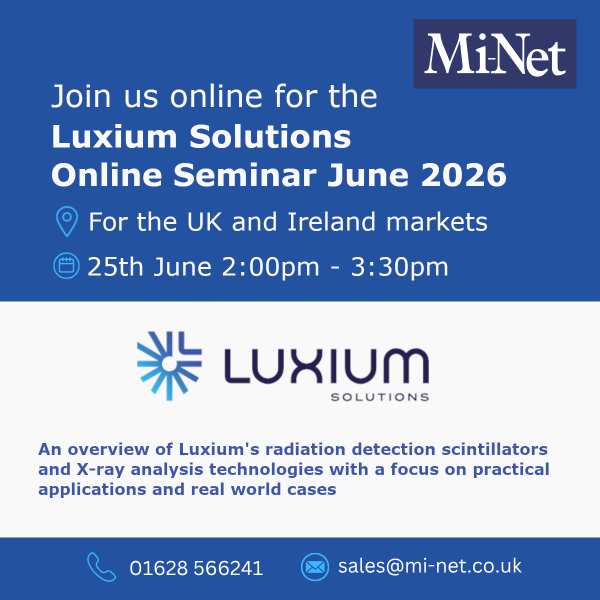 Luxium Solutions Online Seminar 2026